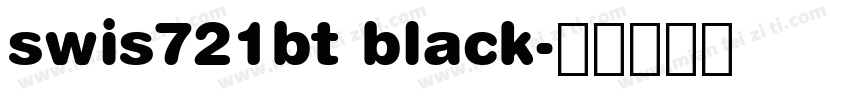 swis721bt black字体转换